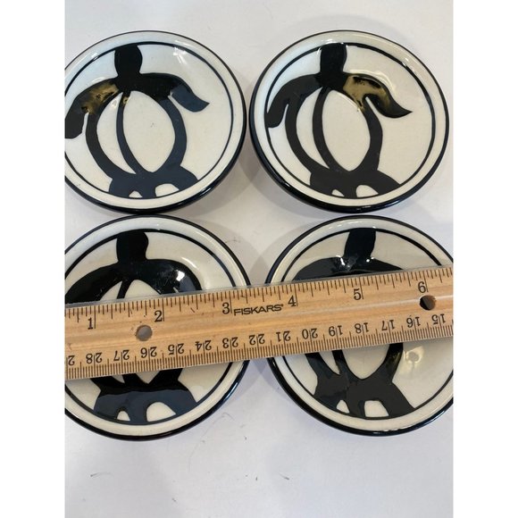 Hawaiian Crafted Turtle Miniature Dishes/Trinket/Side Sauces/Set of 4/Ceramic/ - Picture 3 of 4